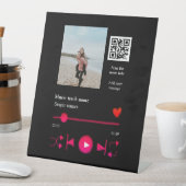 Musikplayer personalisiertes Paar Liebe q r Code t Sockelschild (In Situ)