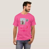 Musikplayer personalisiertes Paar Liebe q r Code t T-Shirt (Vorne ganz)