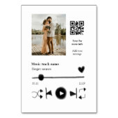 Musikplayer personalisiertes Paar Liebe q r Code t Tischnummer (Rückseite)