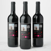 Musikplayer personalisiertes Paar Liebe q r Code t Weinetikett (Flaschen)