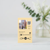 Musikplayer personalisiertes Paar Liebe QR-Code Te Begleitkarte (Stehend Vorderseite)