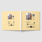 Musikplayer personalisiertes Paar Liebe QR-Code Te Gästebuch (Voll)
