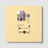 Musikplayer personalisiertes Paar Liebe QR-Code Te Gästebuch (Rückseite)