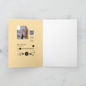 Musikplayer personalisiertes Paar Liebe QR-Code Te Karte (Innenseite)