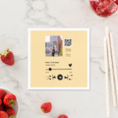 Musikplayer personalisiertes Paar Liebe QR-Code Te Serviette (Beispiel)
