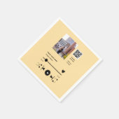Musikplayer personalisiertes Paar Liebe QR-Code Te Serviette (Ecke)