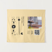 Musikplayer personalisiertes Paar Liebe QR-Code Te Wandteppich (Vorderseite (Horizontal))