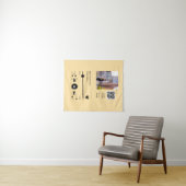 Musikplayer personalisiertes Paar Liebe QR-Code Te Wandteppich (Beispiel (Horizontal))