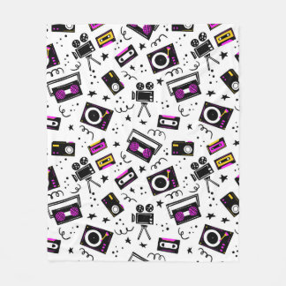 Musikplayer, Tonbandgerät, Videoband, Filmkamera, Fleecedecke