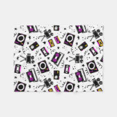 Musikplayer, Tonbandgerät, Videoband, Filmkamera, Fleecedecke (Vorderseite (Horizontal))