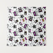 Musikplayer, Tonbandgerät, Videoband, Filmkamera, Wandteppich (Vorderseite (Horizontal))