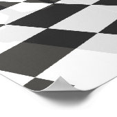 Musikposter: Grand Piano & Tiles: 3D-Modell Poster (Ecke)