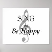 Musikposter "SING and Be Happy" Poster (Vorne)