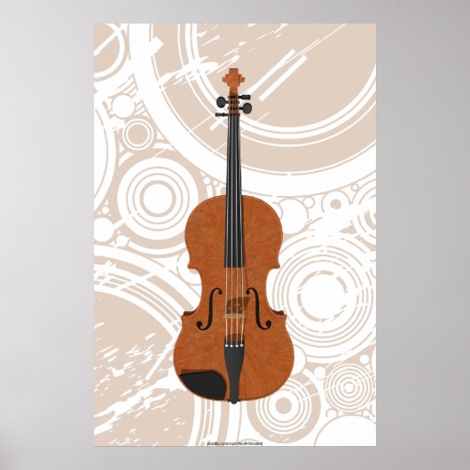 Musikposter: Violin 3D Model & Circles Poster (Vorne)