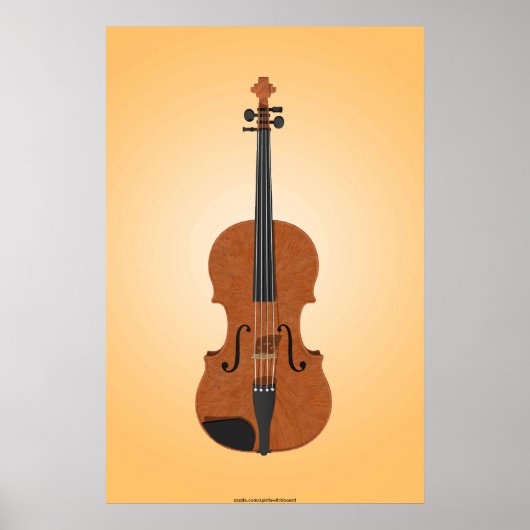 Musikposter: Violine 3D-Modell Poster (Vorne)