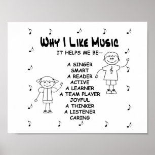 Musikposter "Warum ich Musik mag" Poster