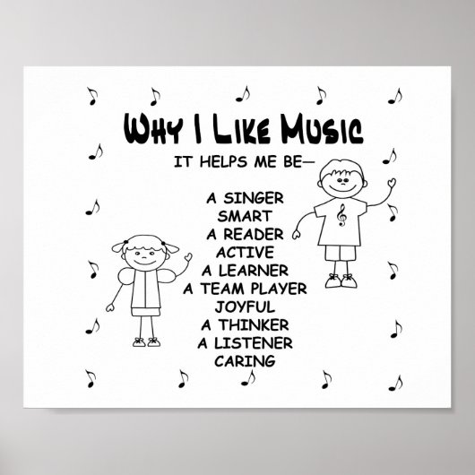 Musikposter "Warum ich Musik mag" Poster (Vorne)