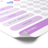 Musikpraxis Belohnungsdiagramm Treble Clef Pink Poster (Ecke)