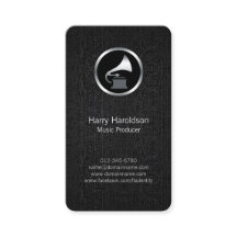 Musikproduzent Gramophone Grunge Business Card