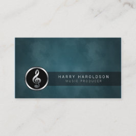 Musikproduzent Musician Music Treble Clef Symbol Visitenkarte