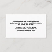 Musikproduzent | Sound Engineer Visitenkarte (Rückseite)