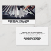 Musikproduzent | Sound Engineer Visitenkarte (Vorne/Hinten)