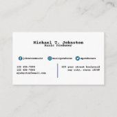 Musikproduzent Visitenkarte (Rückseite)