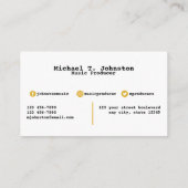 Musikproduzent Yellow Visitenkarte (Rückseite)
