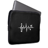 Musikpuls-Notizen Clef-Frequenzklang Laptopschutzhülle (Vorne Rechts)