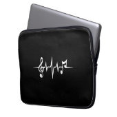 Musikpuls-Notizen Clef-Frequenzklang Laptopschutzhülle (Vorderseite Links)