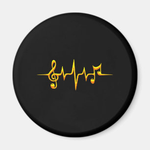 Musikpuls-Notizen Clef-Frequenzklang Magnet