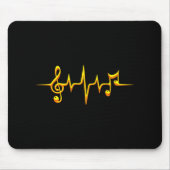 Musikpuls-Notizen Clef-Frequenzklang Mousepad (Vorne)