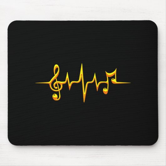 Musikpuls-Notizen Clef-Frequenzklang Mousepad (Vorne)