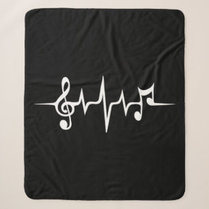 Musikpuls-Notizen Clef-Frequenzklang Sherpadecke
