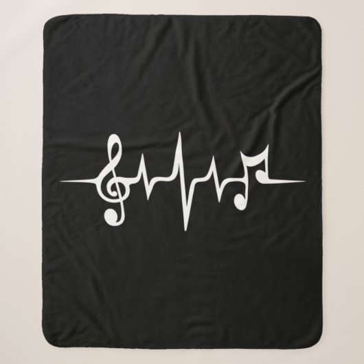 Musikpuls-Notizen Clef-Frequenzklang Sherpadecke (Vorderseite)
