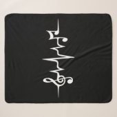 Musikpuls-Notizen Clef-Frequenzklang Sherpadecke (Vorderseite (Horizontal))