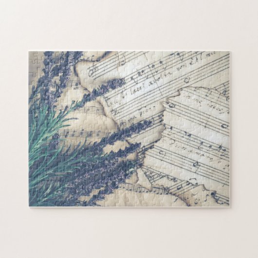Musikpuzzle mit Lavendel Puzzle (Horizontal)