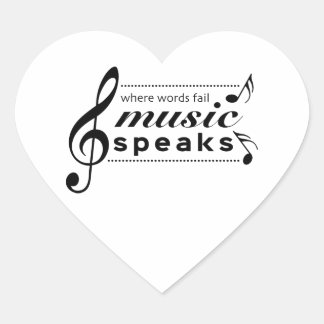 Musikquotenaufkleber für Musik Herz-Aufkleber
