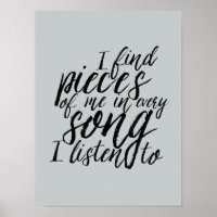 Musikquotenhandschrift Calligrafy Poster