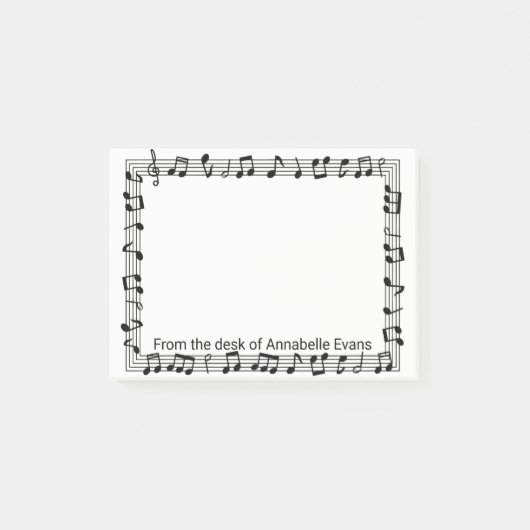 Musikrahmen personalisieren post-it klebezettel (Vorderseite)