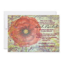 MUSIKROT POPPY Bat Mitzvah Einladung