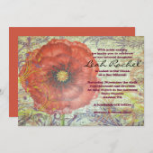 MUSIKROT POPPY Bat Mitzvah Einladung (Vorne/Hinten)