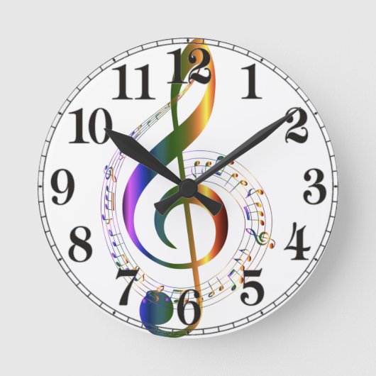 Musikrunde Runde Wanduhr (Vorderseite)