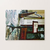 Musiksaal mit Harfe Puzzle (Horizontal)