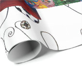 MUSIKSANTA UND SCHNEESCHRISTMAS PARTY GESCHENKPAPIER (Rolleneckpunkt)