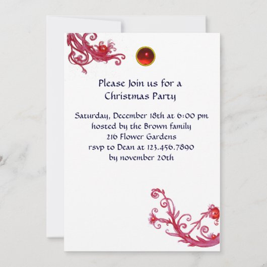 MUSIKSANTA UND SNOWMAN XMAS NACHT PARTY EINLADUNG (Rückseite)