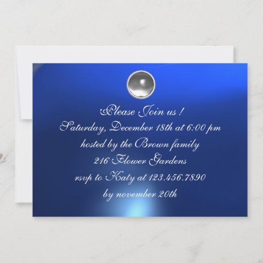 MUSIKSANTA UND SNOWMAN XMAS NACHT PARTY EINLADUNG (Rückseite)