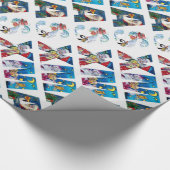 MUSIKSANTA UND SNOWMAN XMAS NACHT PARTY GESCHENKPAPIER (Ecke)