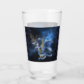 Musiksaxophon mit Oktopus Glas (Rückseite)
