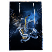 Musiksaxophon mit Oktopus Mittlere Geschenktüte (Rückseite)